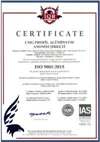 Certificate ISO 9001:2015 th